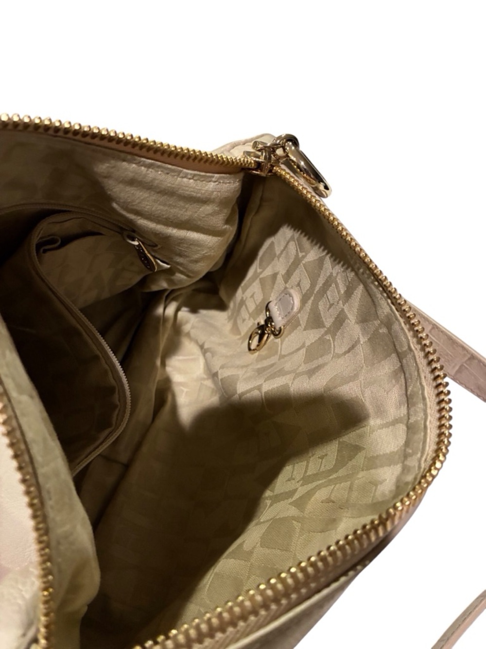 Furla Beige Leather Belt Bag / Crossbody w/ Gold Hardware - Picture 12 of 16